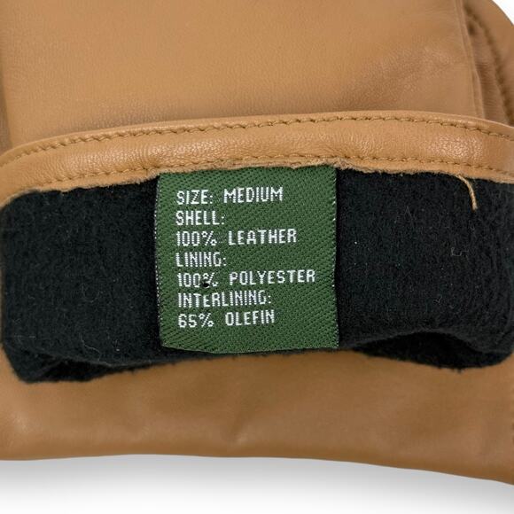 Vintage tan lamb leather gloves with thinsulate insulation lining - Picture 6 of 10